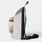 Winterlandschap met schattig vogelbruidspaar. sling bag (Rechts)