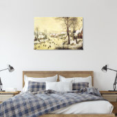 Winterlandschap met Skaters Canvas Afdruk (Insitu (Slaapkamer))