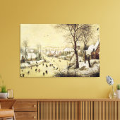 Winterlandschap met Skaters Canvas Afdruk (Insitu (Woonkamer))