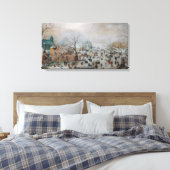 Winterlandschap met Skaters door Hendrick Avercamp Canvas Afdruk (Insitu (Slaapkamer))