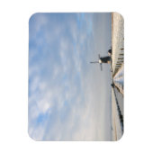 Winterlandschap met sneeuw en windmolen in Nederla Magneet (Verticaal)