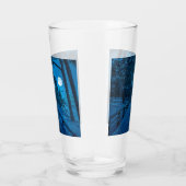 Winterlandschap met sneeuwbedekking met dennenbos glas (Rechts)