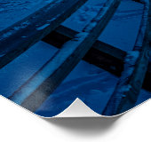 Winterlandschap met sneeuwbedekking met dennenbos perfect poster (Hoek)