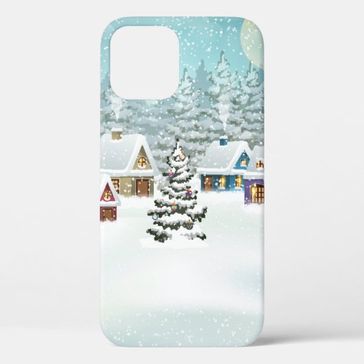winterlandschap met sneeuwdekhuizen Case-Mate iPhone case (Achterkant)