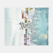 winterlandschap met sneeuwdekhuizen fleece deken (Voorkant (Horizontaal))