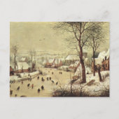Winterlandschap met vogeltrap - 1565 briefkaart (Voorkant)