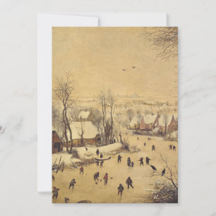 Winterlandschap met vogelval door Pieter Brueghel Kaart