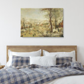 Winterlandschap met vogelvanger (olie op het panee canvas afdruk (Insitu (Slaapkamer))