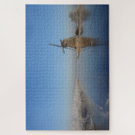 Winterlandschap met windmolen en ijs legpuzzel