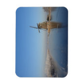 Winterlandschap met windmolen en ijs magneet (Verticaal)