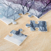 Winterlandschap met wolf legpuzzel (Zijkant)