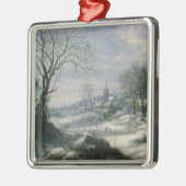 Winterlandschap Metalen Ornament (Links)