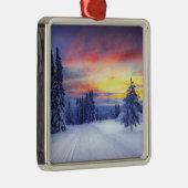 Winterlandschap Metalen Ornament (Rechts)