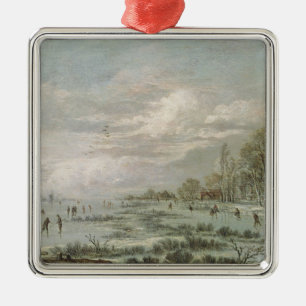 Winterlandschap Metalen Ornament
