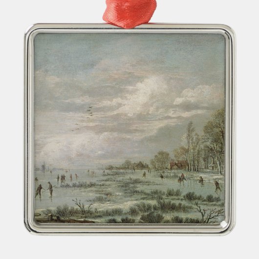 Winterlandschap Metalen Ornament (Voorkant)