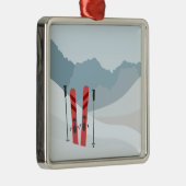 Winterlandschap Metalen Ornament (Rechts)