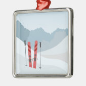 Winterlandschap Metalen Ornament (Links)