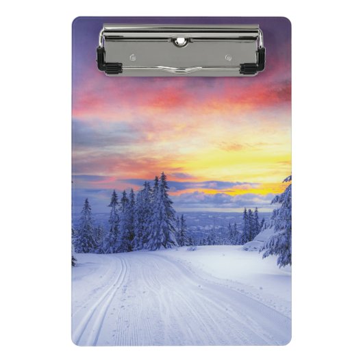 Winterlandschap Mini Klembord (Voorkant)