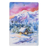 Winterlandschap Mini Klembord (Achterkant)