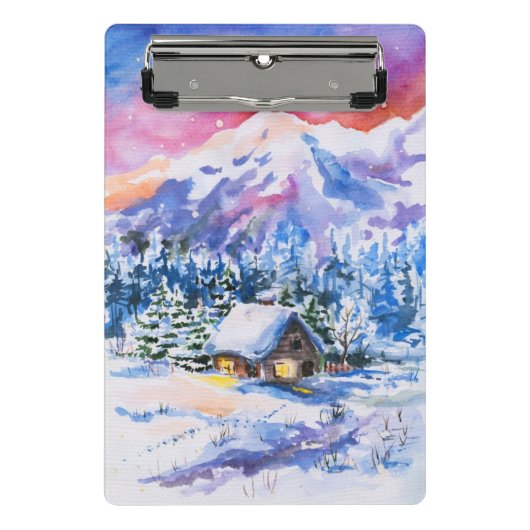 Winterlandschap Mini Klembord (Voorkant)