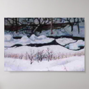 Winterlandschap Mini-Poster Poster