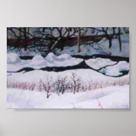Winterlandschap Mini-Poster Poster (Voorkant)