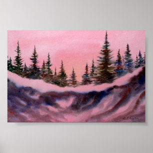 Winterlandschap Mini-Poster Poster