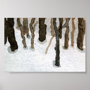 Winterlandschap Mini-Poster Poster