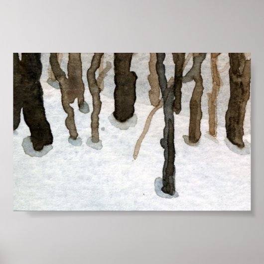 Winterlandschap Mini-Poster Poster (Voorkant)