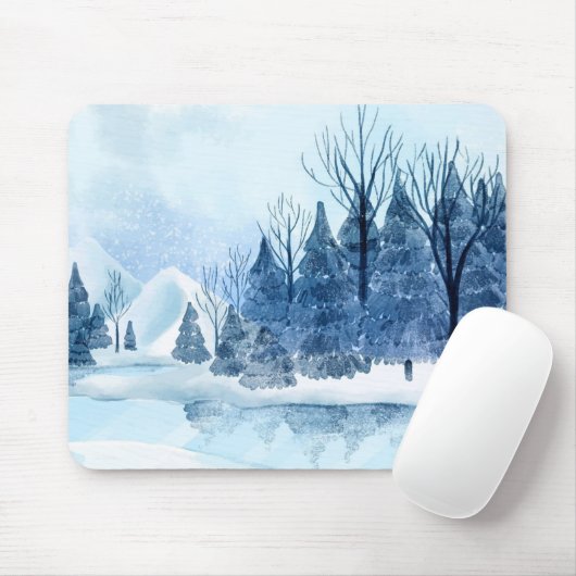 Winterlandschap Muismat (Met muis)