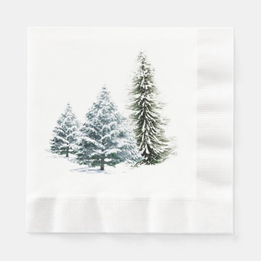 WINTERLANDSCHAP MUNTJE EET SERVETTEN (Voorkant)