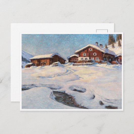 Winterlandschap nabij Davos Briefkaart (Voorkant / Achterkant)