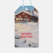 Winterlandschap nabij Davos Cadeaulabel (Voorkant)