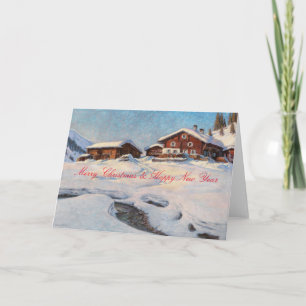 Winterlandschap nabij Davos Kaart