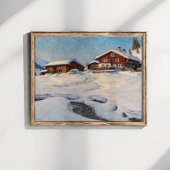 Winterlandschap nabij Davos Poster