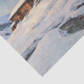 Winterlandschap nabij Davos Tissuepapier (Detail)