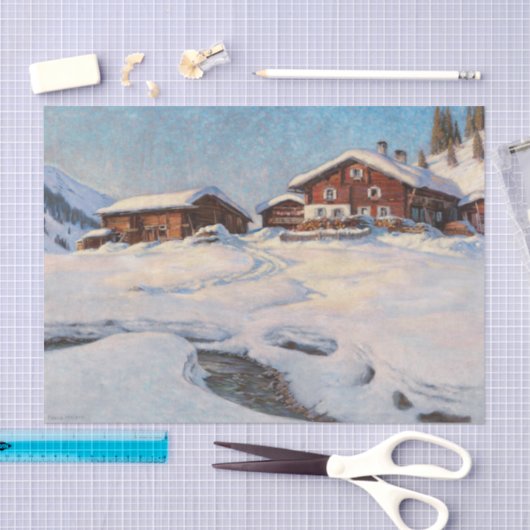 Winterlandschap nabij Davos Tissuepapier (Craft)