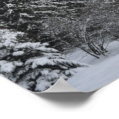 Winterlandschap nabij Koenigsfeld, zwart bos, Poster (Hoek)
