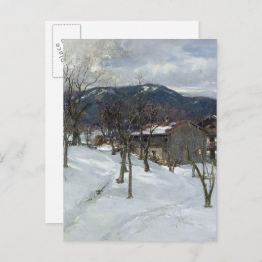 Winterlandschap nabij Kutterling, 1899 Briefkaart (Voorkant / Achterkant)