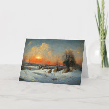 Winterlandschap nr. 1 Blank Wenskaart van 5 x 7 in