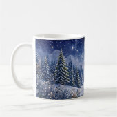 Winterlandschap onder maanlicht Kunst Koffiemok (Links)