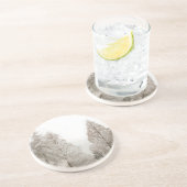 Winterlandschap Onderzetter sneeuw bedekt met bosk (Zijkant)