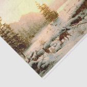 Winterlandschap, ontkoppeling tissuepapier (Detail)