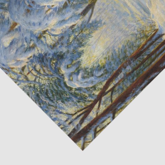 Winterlandschap, ontkoppeling tissuepapier (Detail)