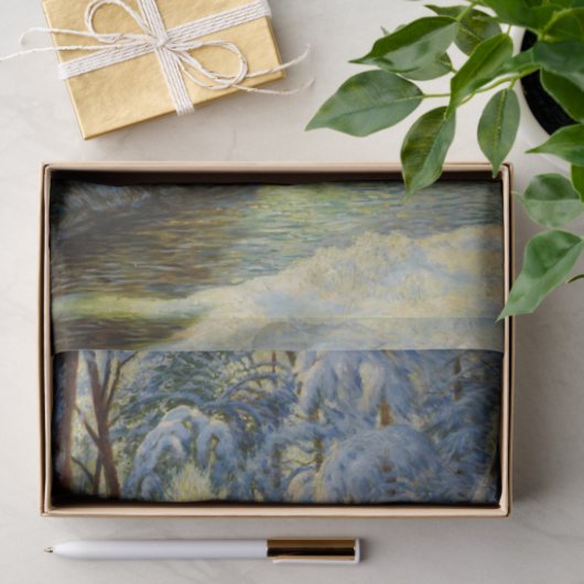 Winterlandschap, ontkoppeling tissuepapier (Geschenk)