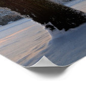 Winterlandschap op het platteland op Sunset Poster (Hoek)