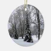 Winterlandschap Ornament sneeuwbomen (Links)