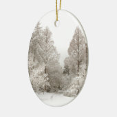 Winterlandschap Ornament sneeuwbomen (Links)