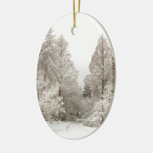 Winterlandschap Ornament sneeuwbomen (Links)