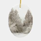 Winterlandschap Ornament sneeuwbomen (Voorkant)
